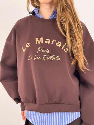 Felpa Le Marais Marrone