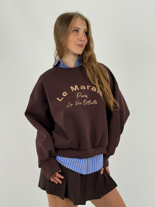 Felpa Le Marais Marrone