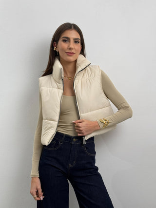 Gilet Imbottito Urbain Beige