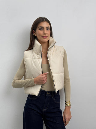 Gilet Imbottito Urbain Beige