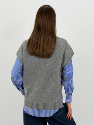 Gilet in Lana Grigio