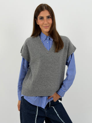 Gilet in Lana Grigio