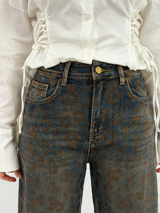 Jeans Leo con Strass