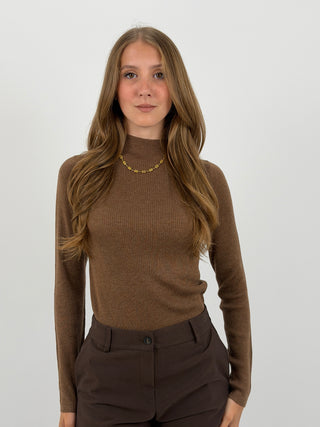 Maglia a Costine Mocha Mousse