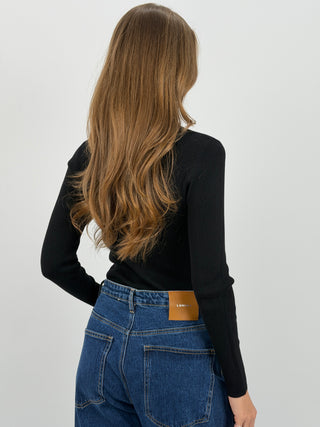 Maglia a Costine Nera