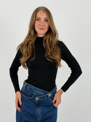 Maglia a Costine Nera