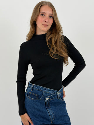 Maglia a Costine Nera
