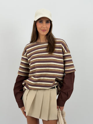 Maglia con Maniche a Camicia