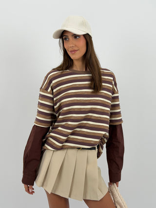 Maglia con Maniche a Camicia