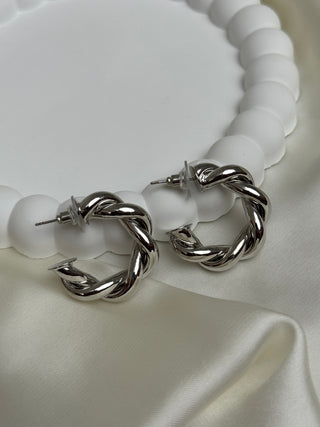 Boucles d'oreilles créoles torsadées