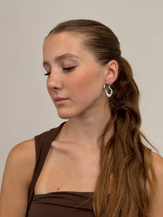 Boucles d'oreilles créoles tressées baguette