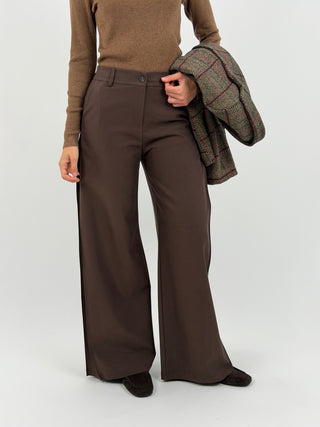 Pantalone Wide Leg Marrone