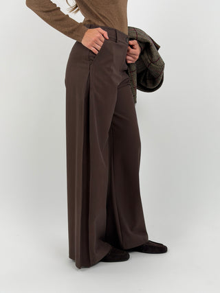 Pantalone Wide Leg Marrone