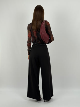 Pantalone Wide Leg Nero