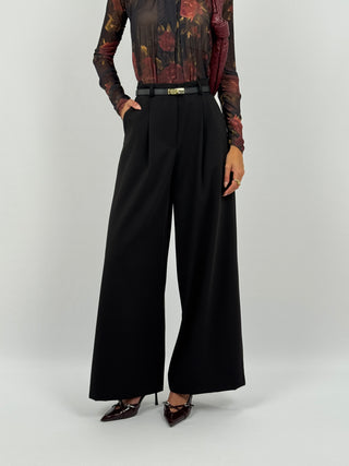 Pantalone Wide Leg Nero