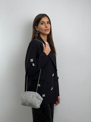 Pochette en strass et diamants