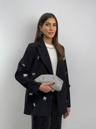 Pochette en strass et diamants