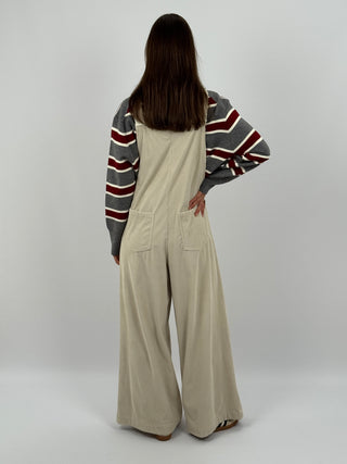 Salopette Lumina in Velluto Crema