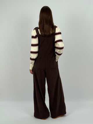 Salopette Lumina in Velluto Marrone