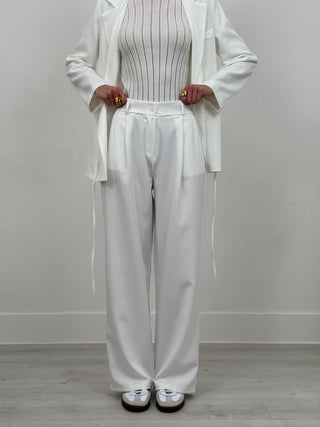 Tailleur con Laccio Laterale Ally Bianco