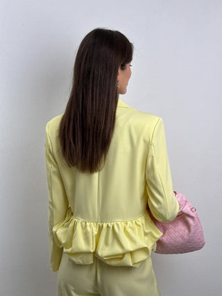 Tailleur con Volant Fleur Giallo Burro