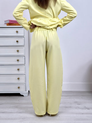 Tailleur con Volant Fleur Giallo Burro