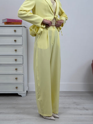 Tailleur con Volant Fleur Giallo Burro