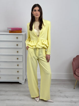 Tailleur con Volant Fleur Giallo Burro