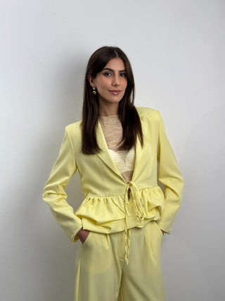 Tailleur con Volant Fleur Giallo Burro