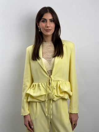 Tailleur con Volant Fleur Giallo Burro