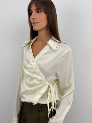 Camicia Incrociata Panna