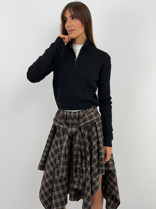 Black Zip Sweater