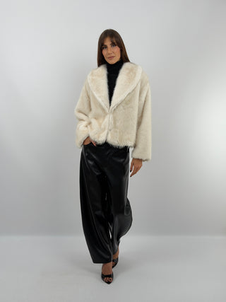 White Ginevra Faux Fur Jacket