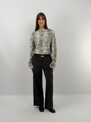 Dark Grey Trousers with Crease