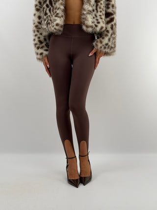 Leggings Stirrup Marroni - Lumina