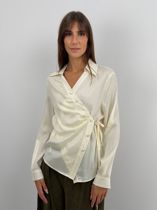 Camicia Incrociata Panna