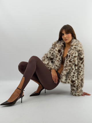 Leggings Stirrup Marroni - Lumina