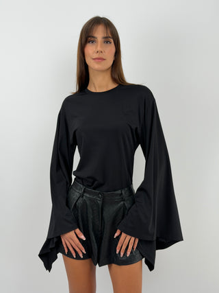 Maglia con Maniche Ampie Nera - Lumina