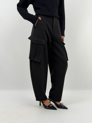 Black Cargo Trousers - Lumina