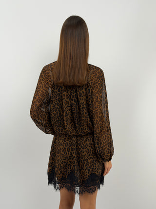 Short Leopard Print Dress - Lumina