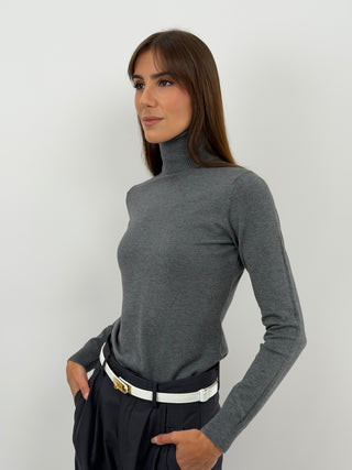 Dark Grey Essential Turtleneck