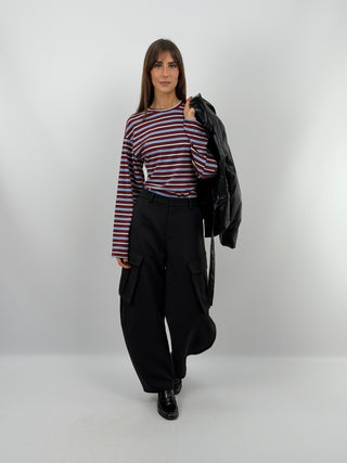 Maglia a Righe Bordeaux - Lumina