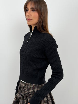 Black Zip Sweater