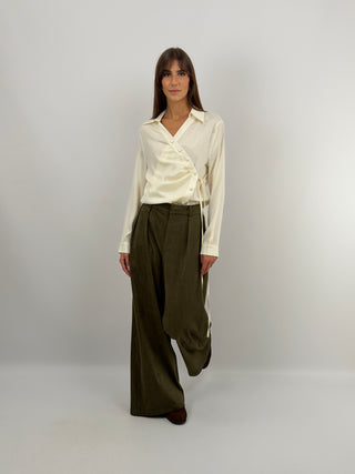 Camicia Incrociata Panna