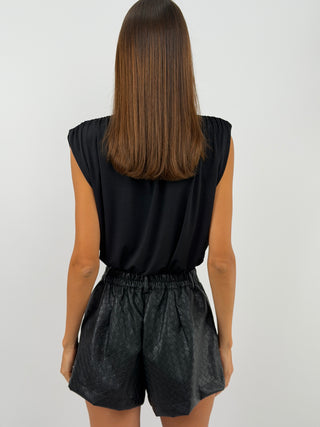 Body con Spalline Nero