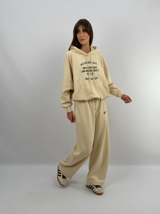 Set Felpa e Pantalone Crema - Lumina