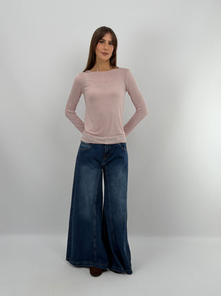 Pull Ultra-Léger avec Cachemire Rose Poudré