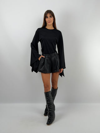 Maglia con Maniche Ampie Nera - Lumina