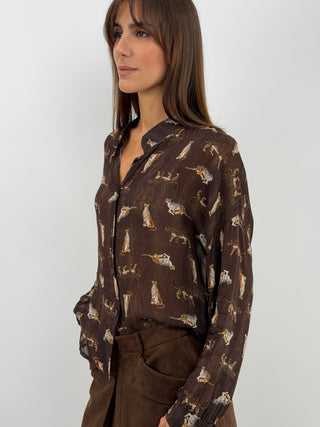 Brown Print Shirt