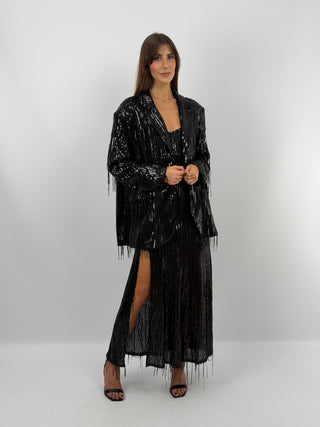 Black Sequin Blazer - Lumina